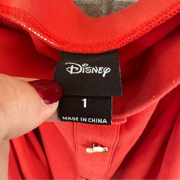 Disney Winnie Pooh Suspender Overalls Skirt Women’s Plus 1X Red - Picture 7 of 11